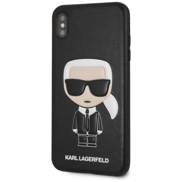 Karl Lagerfeld KLHCI65IKPUBK iPhone Xs Max hardcase black Iconic Karl Embossed - imagine 2