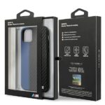 BMW case BMHCN61MCARBL iPhone 1 / Xr 6,1" black hardcase M Collection PU Carbon Blue Stripe - imagine 7