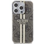 Guess GUHCP15LH4PSEGW iPhone 15 Pro 6.1" brown hardcase IML 4G Gold Stripe - imagine 3