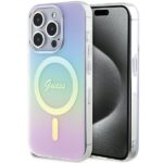 Guess GUHMP15XHITSU iPhone 15 Pro Max 6.7" purple hardcase IML Iridescent MagSafe