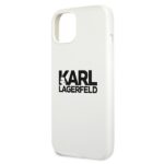 Karl Lagerfeld KLHCP13MSLKLWH iPhone 13 / 14 / 15 6,1" Silicone Stack Logo white - imagine 6