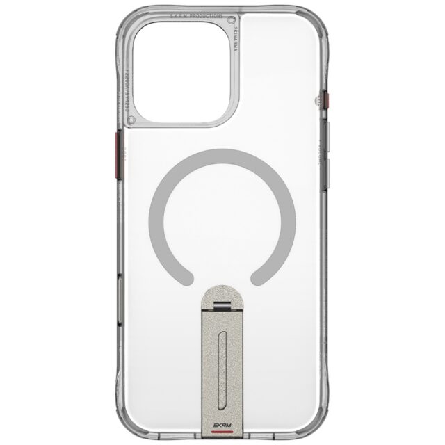 Case Skinarma Helix for iPhone 16 Pro Magnetic Charging 360 Rotating Stand titanium - imagine 4