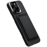 Magnetic wallet PITAKA Woven Wallet MagSafe for phone black grey - imagine 3