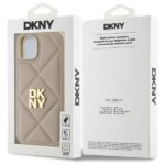 DKNY DKHCP14SPQDSLE iPhone 14 6.1" beige Quilted Stack Logo - imagine 8