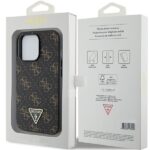 Guess GUHCP15XPG4GPK iPhone 15 Pro Max 6.7" black hardcase 4G Triangle Metal Logo - imagine 8