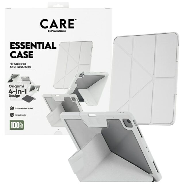 Etui Care by PanzerGlass Y fold do iPad   Air 13" (2024/2025) jasnoszary - imagine 4
