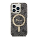 Guess Set GUBPP14XH4EACSK Case+ Charger iPhone 14 Pro Max 6,7" black hard case 4G Print Mag - imagine 3