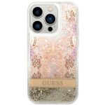 Guess GUHCP14LLFLSD iPhone 14 Pro 6,1" gold hardcase Paisley Liquid Glitter - imagine 3