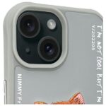 Nimmy case iPhone 15 6.1" gray Glasses Cool Cat - imagine 3