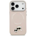 Karl Lagerfeld Karl & Choupette Pins MagSafe Case for iPhone 17 Pro Max Pink - imagine 3