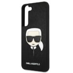 Karl Lagerfeld KLHCS22MSAKHBK S906 S22+ black hardcase Saffiano Ikonik Karl`s Head - imagine 6