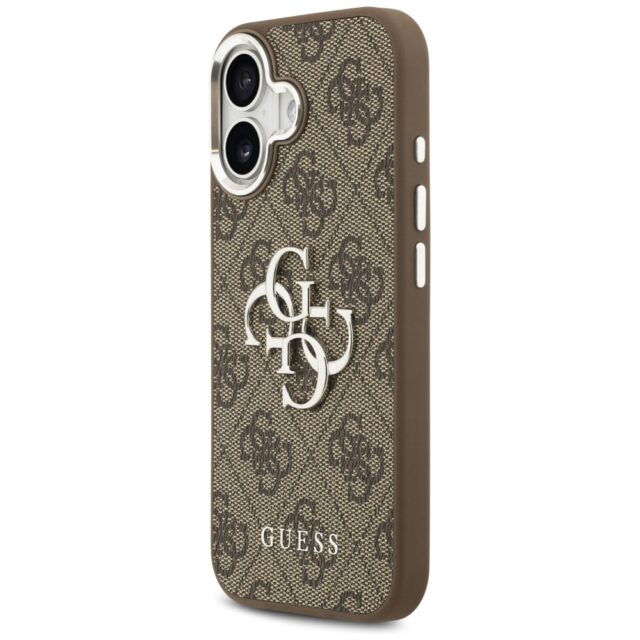 Guess 4G Big 4G Classic Logo Case for iPhone 17 Brown Silver - imagine 2