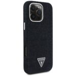 Case Guess Denim Triangle Logo MagSafe  for iPhone 16 Pro Max black - imagine 4