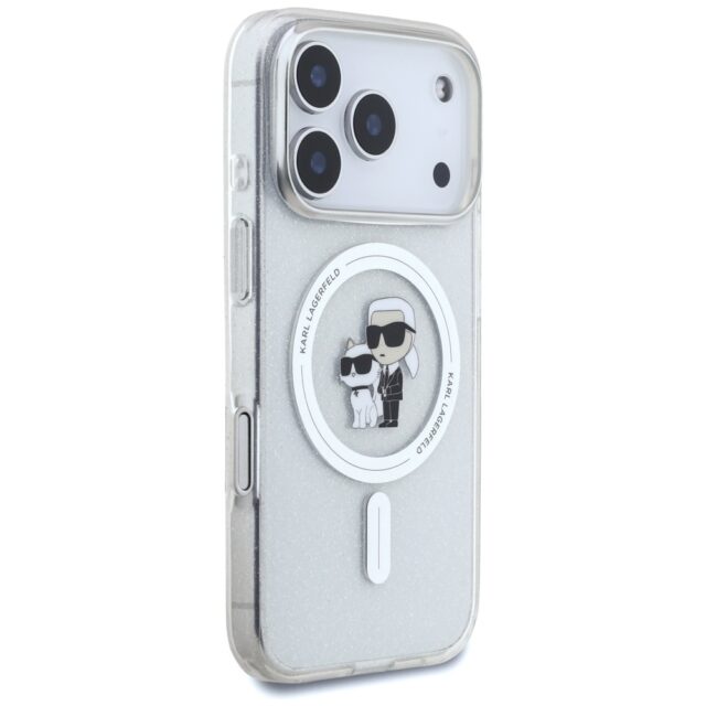 Karl Lagerfeld IML Karl Choupette Glitter MagSafe Case for iPhone 17 Pro Max Clear - imagine 4