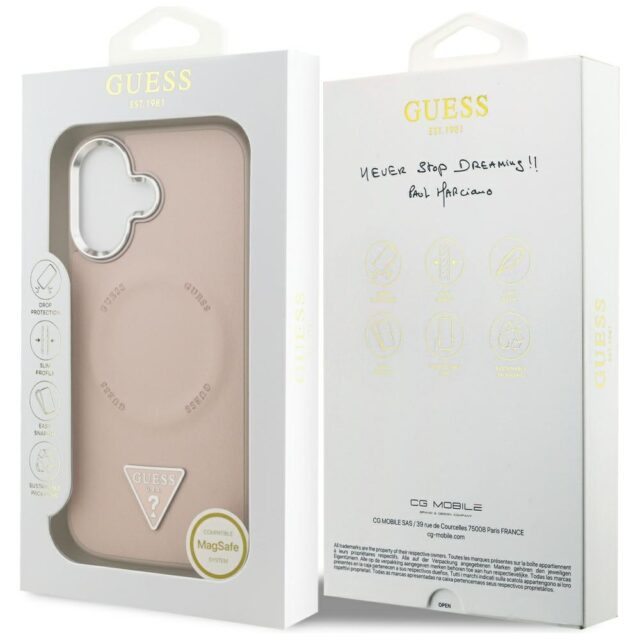 Guess Triangle Logo MagSafe Case for iPhone 17 Pink - imagine 8