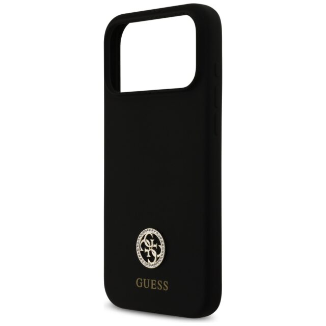 Guess Silicone Logo Strass 4G MagSafe Case for iPhone 17 Pro Max Black - imagine 6