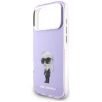 Karl Lagerfeld IML Aquarelle Karl & Choupette & Logo MagSafe Case for iPhone 17 Pro Max Purple - imagine 6