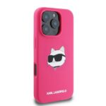 Karl Lagerfeld KLHMP16XSCHPPLF iPhone 16 Pro Max 6.9" fuschia hardcase Silicone Choupette Head - imagine 2
