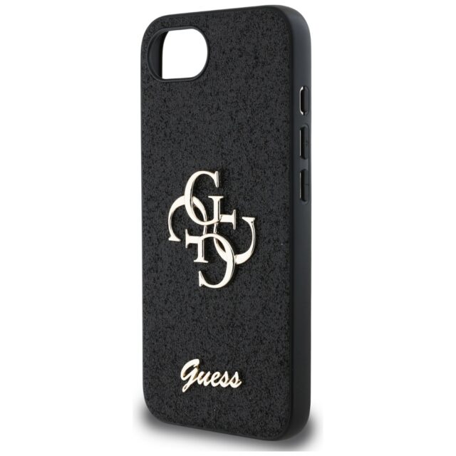 Case Guess Fixed Glitter Big 4G for iPhone 16e black - imagine 6