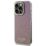Guess GUHCP15LHDECMP iPhone 15 Pro 6.1" pink hardcase IML Faceted Mirror Disco Iridescent - imagine 2