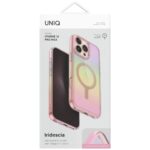 Case UNIQ Iridescia for iPhone 16 Pro Max Magclick Charging pink prism - imagine 4