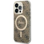 Guess GUHMP14LH4STW iPhone 14 Pro 6.1" brown hardcase 4G MagSafe