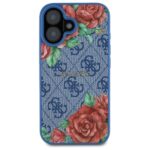 Guess GUHMP16SP4ROPEMCB iPhone 16 6.1" blue hardcase 4G Flowers Print MagSafe - imagine 3