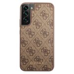 Guess GUHCS22SG4GFBR S22 S901 brown hard case 4G Metal Gold Logo - imagine 3