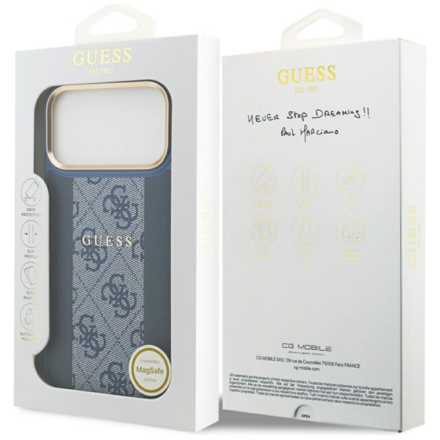 Case Guess 4G Stripe MagSafe for iPhone 17 Pro Max blue - imagine 8