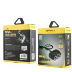 AWEI C-353 car cigarette lighter socket splitter 12V + 2 USB, black/black splitter - imagine 4