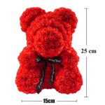 LED Rose Teddy Bear Extralink Home, 25cm Red Rose Set - imagine 3