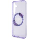 Guess GUHMS24MHFWFCU S24+ S926 purple hardcase IML Flowers Wreath MagSafe - imagine 6