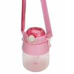 Extralink | Bottle for school, kindergarten | water bottle, with straw, strap, 1L, pink - imagine 6