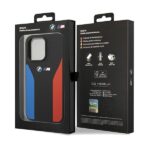 Case BMW BMHCP15X22SCSK iPhone 15 Pro Max 6.7" black Silicone Blue&Red Stripes M Collection - imagine 8