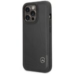 Mercedes MEHCP14L8ROLK iPhone 14 Pro 6.1" Black Hardcase Leather Wave Pattern - imagine 2