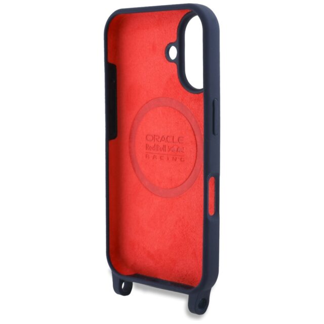 Red Bull RBHMP16S24SISOLRV iPhone 16 6.1" hardcase Silicone Strap and Vertical Logo MagSafe navy - imagine 6