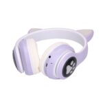 Extralink Kids Cat-Ear Wireless Headphones Purple | Wireless Headphones | Bluetooth 5.0, RGB Lighting - imagine 3