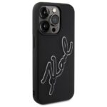Karl Lagerfeld KLHCP15L3DRKSDLK iPhone 15 Pro 6.1" black hardcase 3D Rubber Signature - imagine 4