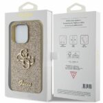 Guess GUHCP15LHG4SGD iPhone 15 Pro 6.1" gold hardcase Glitter Script Big 4G - imagine 8
