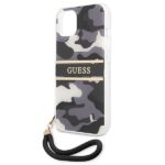 Guess GUHCP13MKCABBK iPhone 13 / 14 / 15 6,1" black hardcase Camo Strap Collection - imagine 6