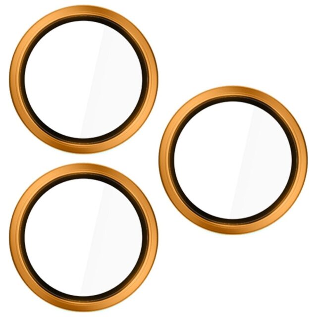 Camera lens protection 3MK HARDY Lens Protection Pro for Apple iPhone 17 Pro / 17 Pro Max orange - imagine 3