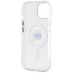 Case Karl Lagerfeld IML Metal Karl Head MagSafe for iPhone 15 Plus white - imagine 7