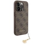 Guess GUHCP15LGF4GBR iPhone 15 Pro 6.1" brown hardcase 4G Charms Collection - imagine 4