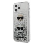 Karl Lagerfeld KLHCP12LKCGLSL iPhone 12 Pro Max 6,7" silver hardcase Liquid Glitter Karl&Chou