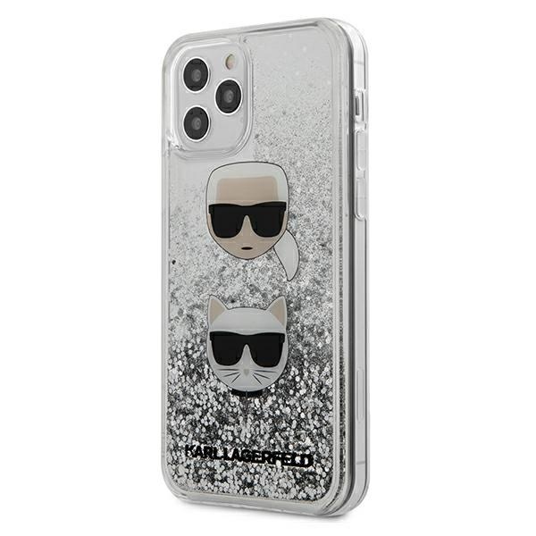 cps-6d1eb279ffb8f8f774fff075f83a3cc5-2025-12-06-17-17-28 Karl Lagerfeld KLHCP12LKCGLSL iPhone 12 Pro Max 6,7" silver hardcase Liquid Glitter Karl&Chou - imagine 1