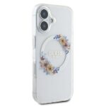 Guess GUHMP16SHFWFCT iPhone 16 6.1" transparent hardcase IML Flowers Wreath MagSafe - imagine 4