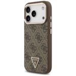 Case Guess 4G Triangle Logo MagSafe for iPhone 17 Pro brown gold - imagine 2
