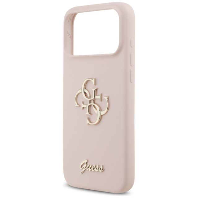 Guess Silicone Big 4G Script Case for iPhone 17 Pro Max Pink - imagine 6
