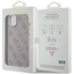 Guess GUHMP15MG4GFRP iPhone 15 Plus / 14 Plus 6.7" pink hardcase 4G Collection Leather Metal L - imagine 8
