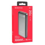 Borofone BJ19 Incredible 10000mAh Black | Powerbank | Power bank, 1x USB, 1x USB-C, PD 20W QC 3.0 18W - imagine 4